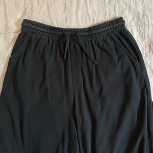 Ana + Zac 100% Organic Cotton Jersey Wide Leg Beach Pants in Black, size Medium